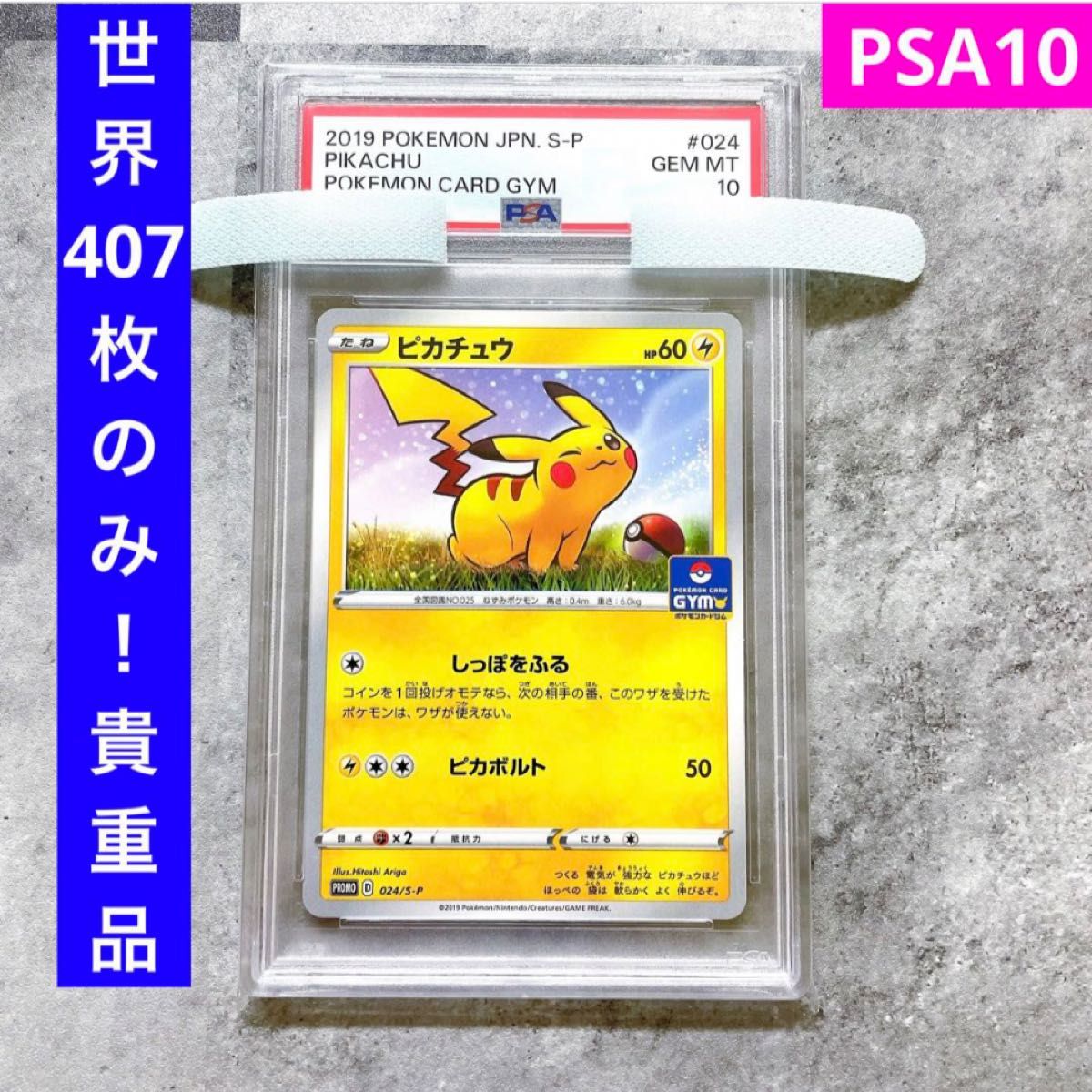 貴重品 世界407枚のみ PSA10 ピカチュウ ジム プロモ 024/S-P 024