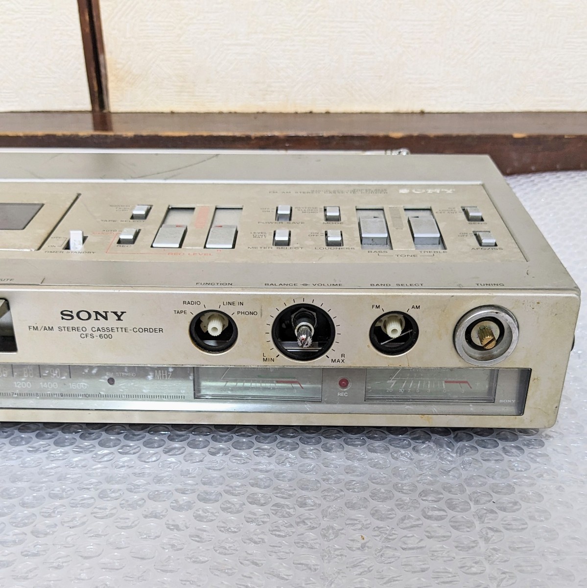 Yahoo!オークション - SONY CFS-600 ソニーカセットデッキ FM/AM ステ