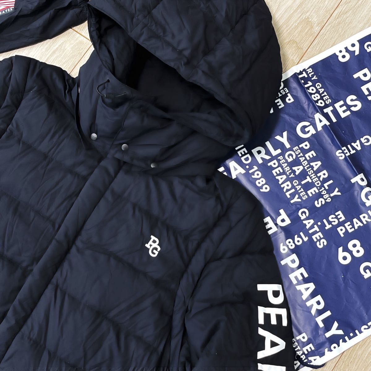 美品 パーリーゲイツ ダウンジャケット 7 メンズ XXL ブラック 中綿