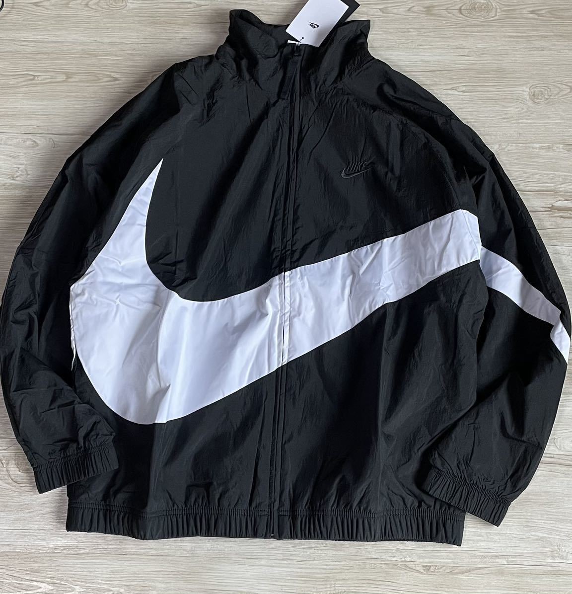 XL】新品 NIKE AS M NSW HBR JKT WVN STMT ビッグスウッシュ 黒