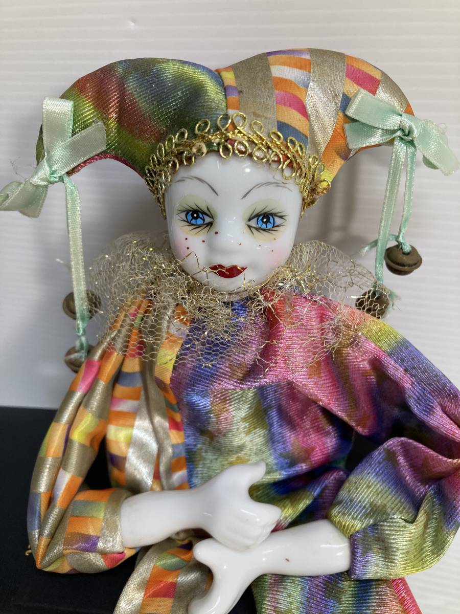 Yahoo!オークション - ビスクドール 道化師 ピエロ人形 顔手足陶器 置