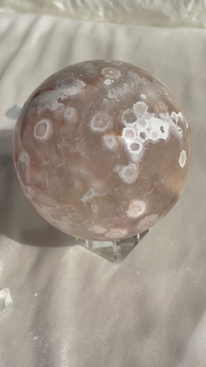 ボルケーノアゲート スフィア6 55cm ジオードキラキラ 火山瑪瑙 景色が