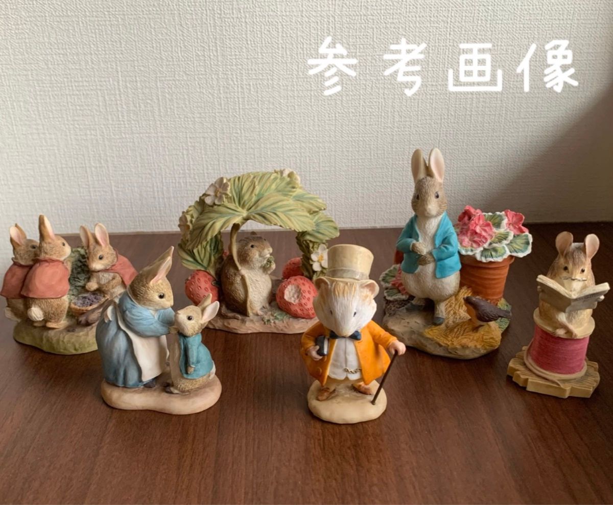 庭のピーターラビット 缶入り フィギュリン 置物 ボーダーファイン