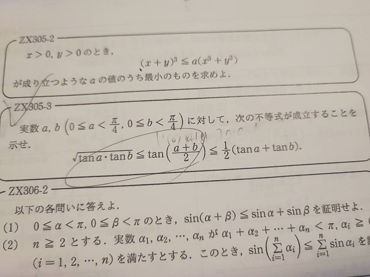 駿台 19年度通期 数学ZX テキスト・プリント 関西最上位SSクラス