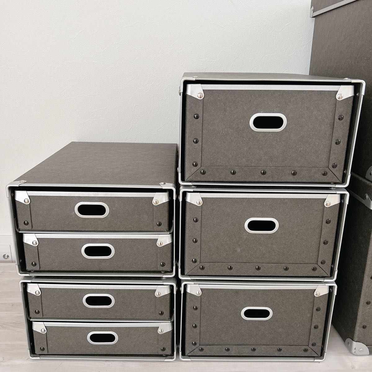 無印良品 硬質パルプボックス 引出式深型 引出式2段 フタ式 無印 収納