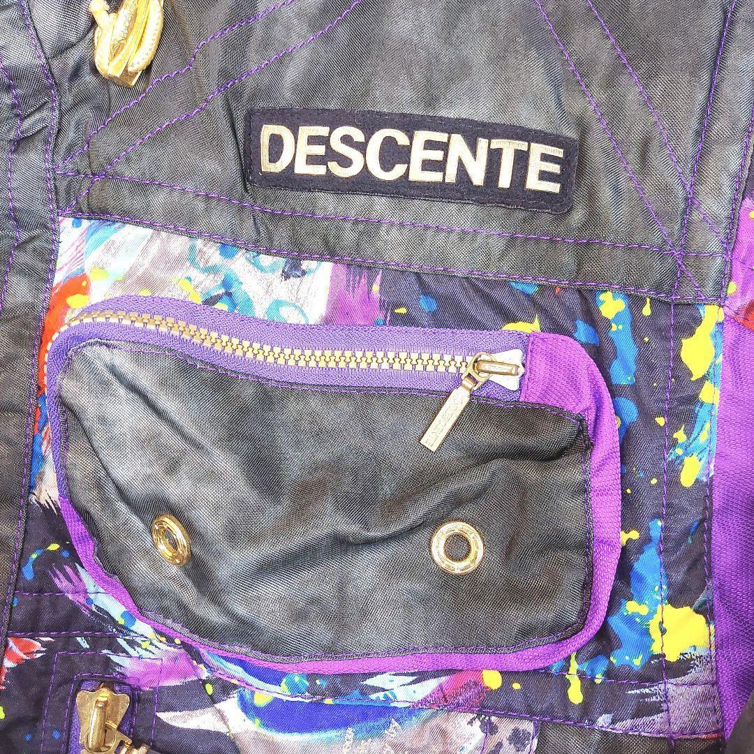 DESCENTE スキーウェア・マルチカラー総柄 ジャケット 表記サイズM