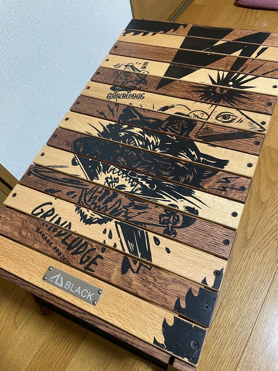 ブラックデザイン ハレテーブル グラインドロッヂ生刷り｜Yahoo!フリマ