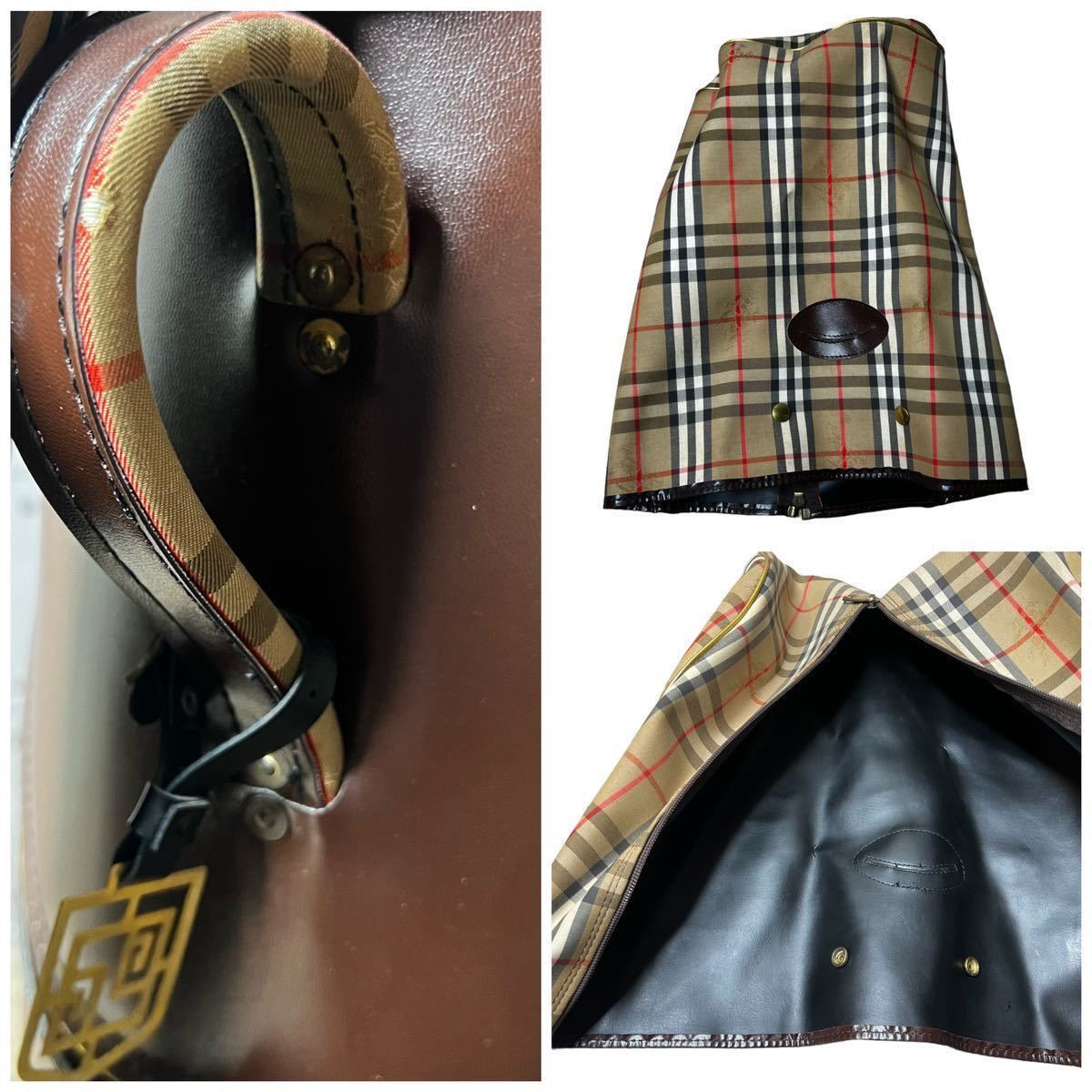 即決 burberrys 英国製 キャディバッグ バーバリー ゴルフキャディ