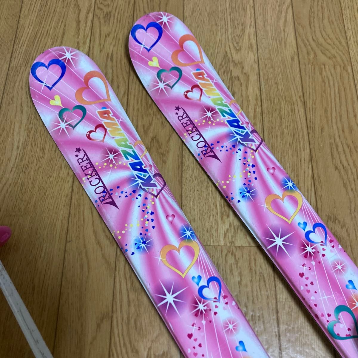 子供/女の子/スキー板ブーツストックのセット ピンク｜Yahoo!フリマ