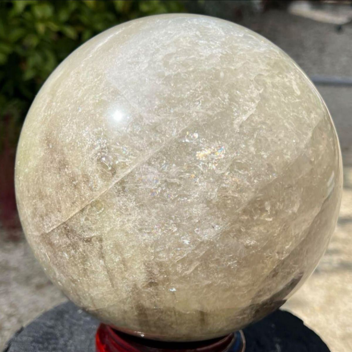 超極大7 10kg【幸運の石】 美煌レインボー シトリン 黄水晶 スフィア