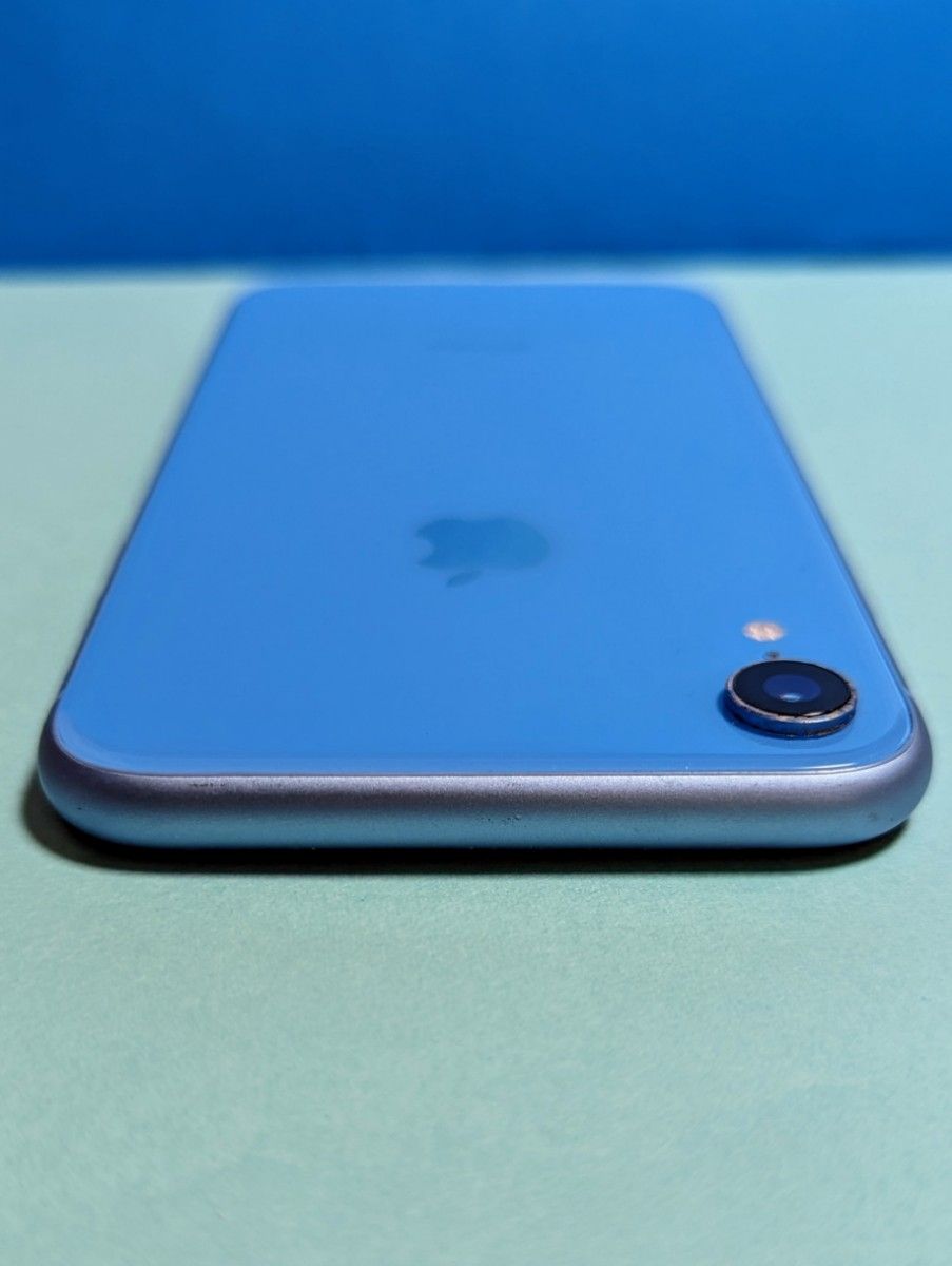 バッテリー87%】iPhone XR 64GB ブルー SIMフリー 最新iOS17 ガラス