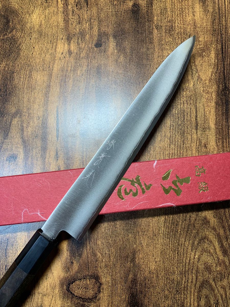 堺實光 ペティナイフ 銀三鋼 7寸 黒檀水牛八角柄｜Yahoo!フリマ（旧