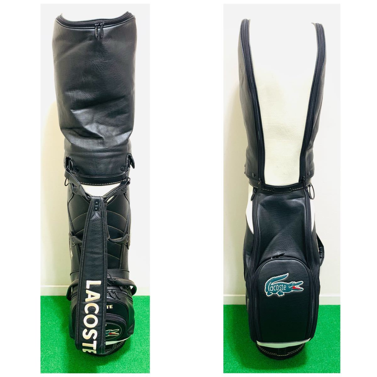 6171 LACOSTE ラコステ キャディバッグ 黒 ブラック 希少 レア ゴルフ