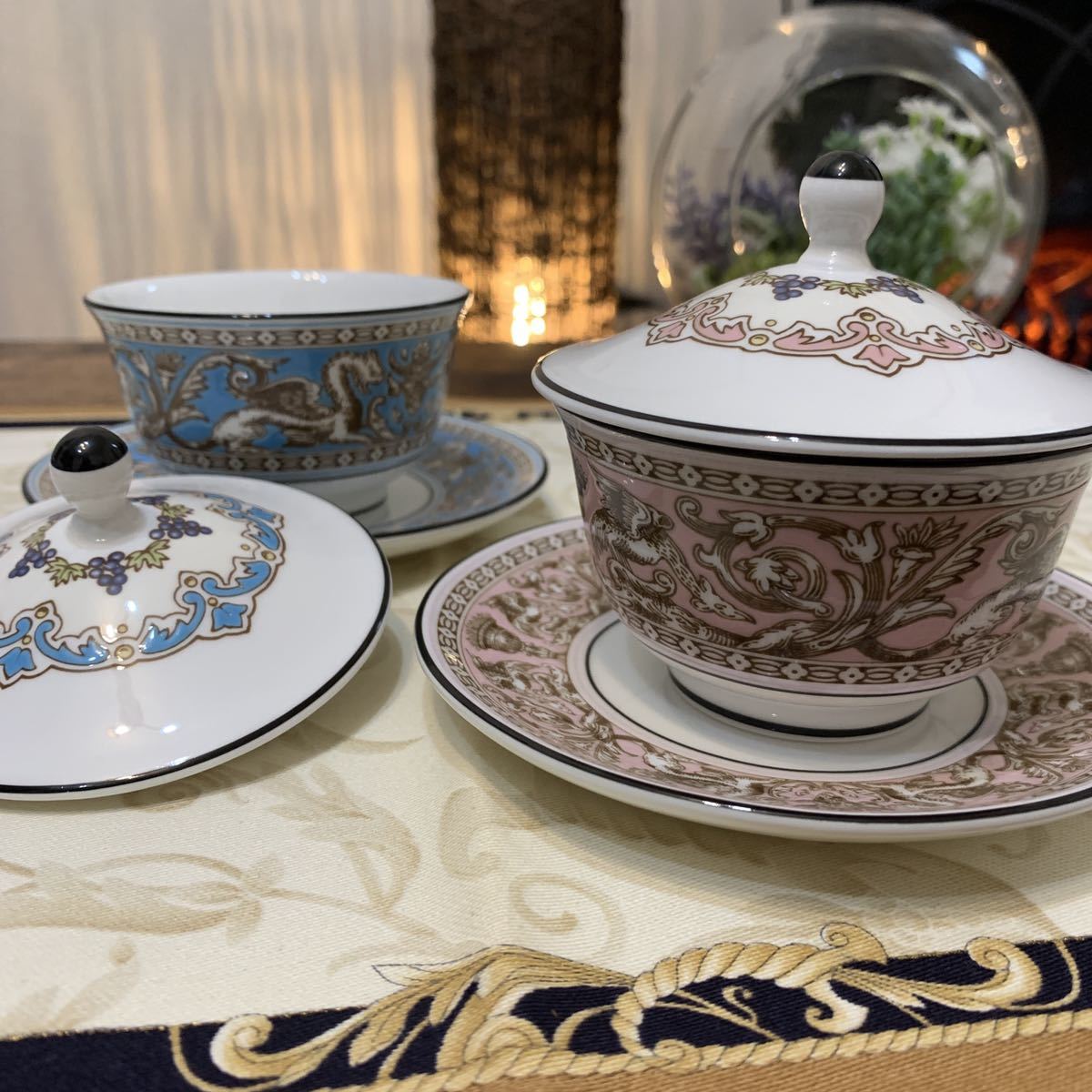 未使用 ウェッジウッド フロレンティーン ターコイズ ピンク