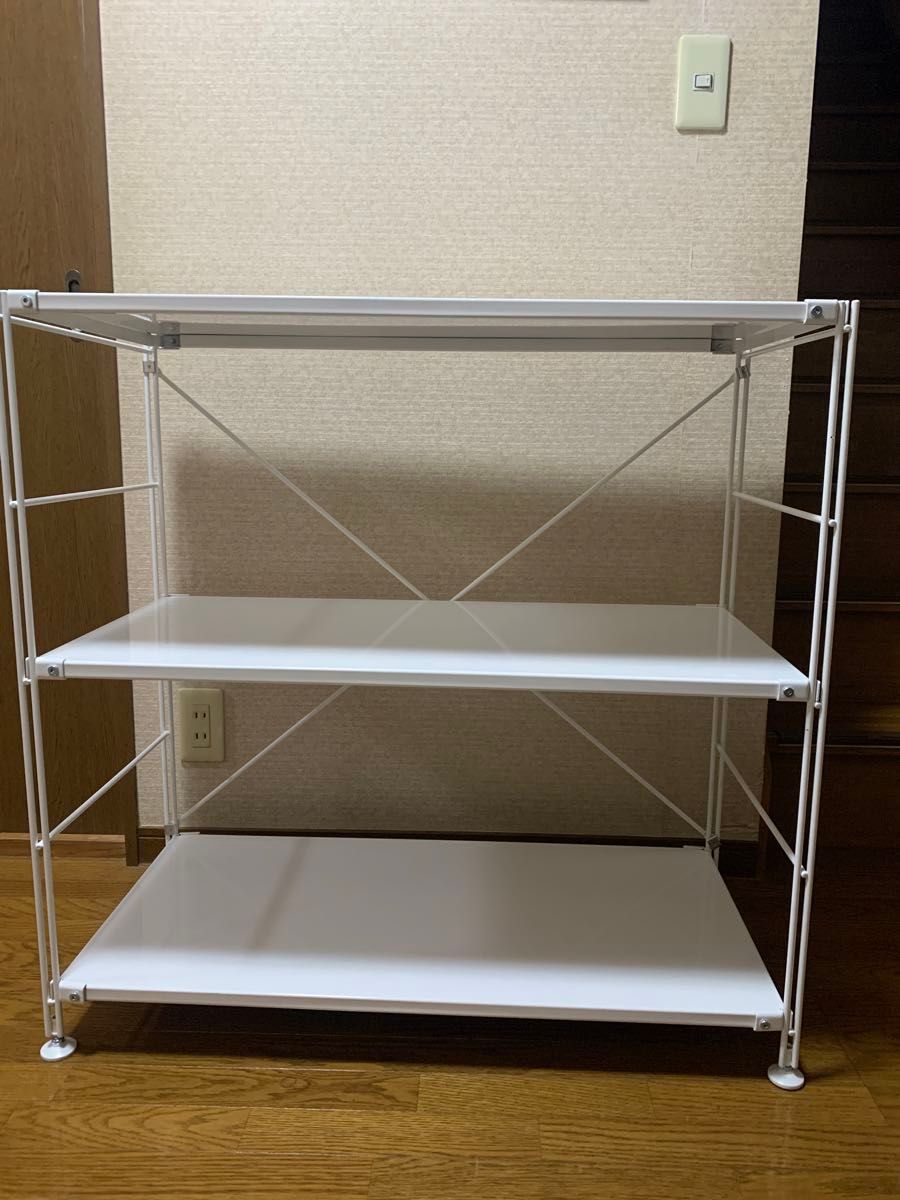 無印良品 スチールユニットシェルフ・スチール棚セット・ワイド・小
