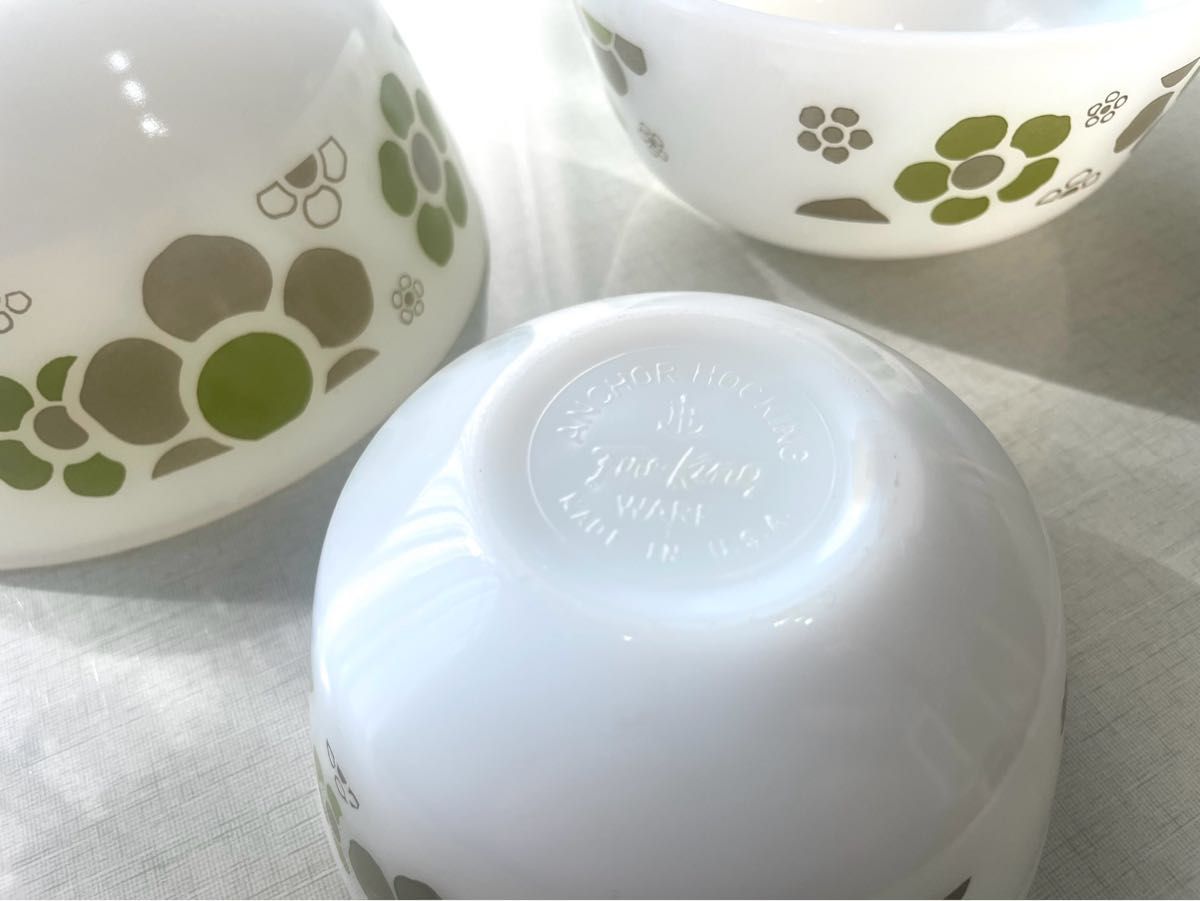 ファイヤーキング Fire king ボウル セット ヴィンテージ 超レア ツヤ