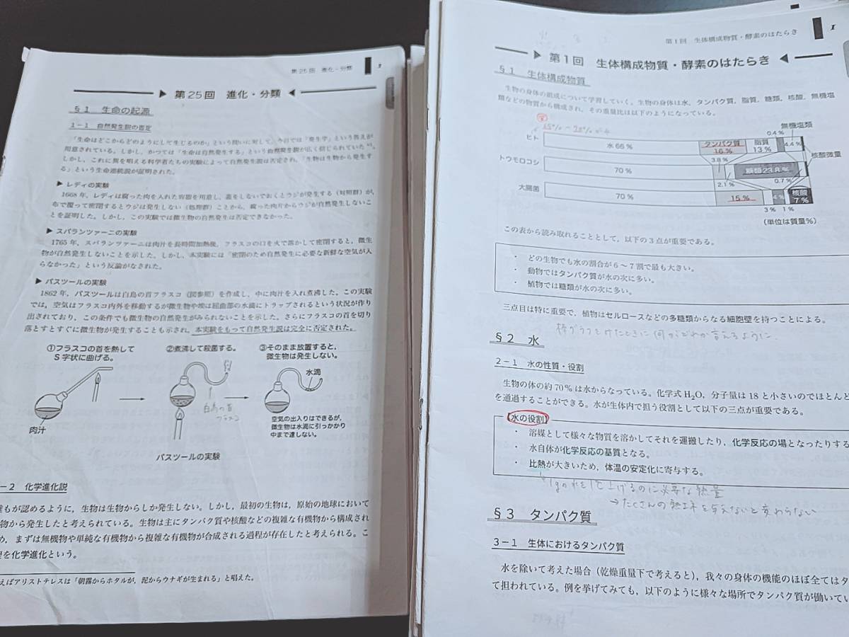 鉄緑会 李・柳沼先生 高3生物発展講座 講義冊子 フルセット 上位クラス