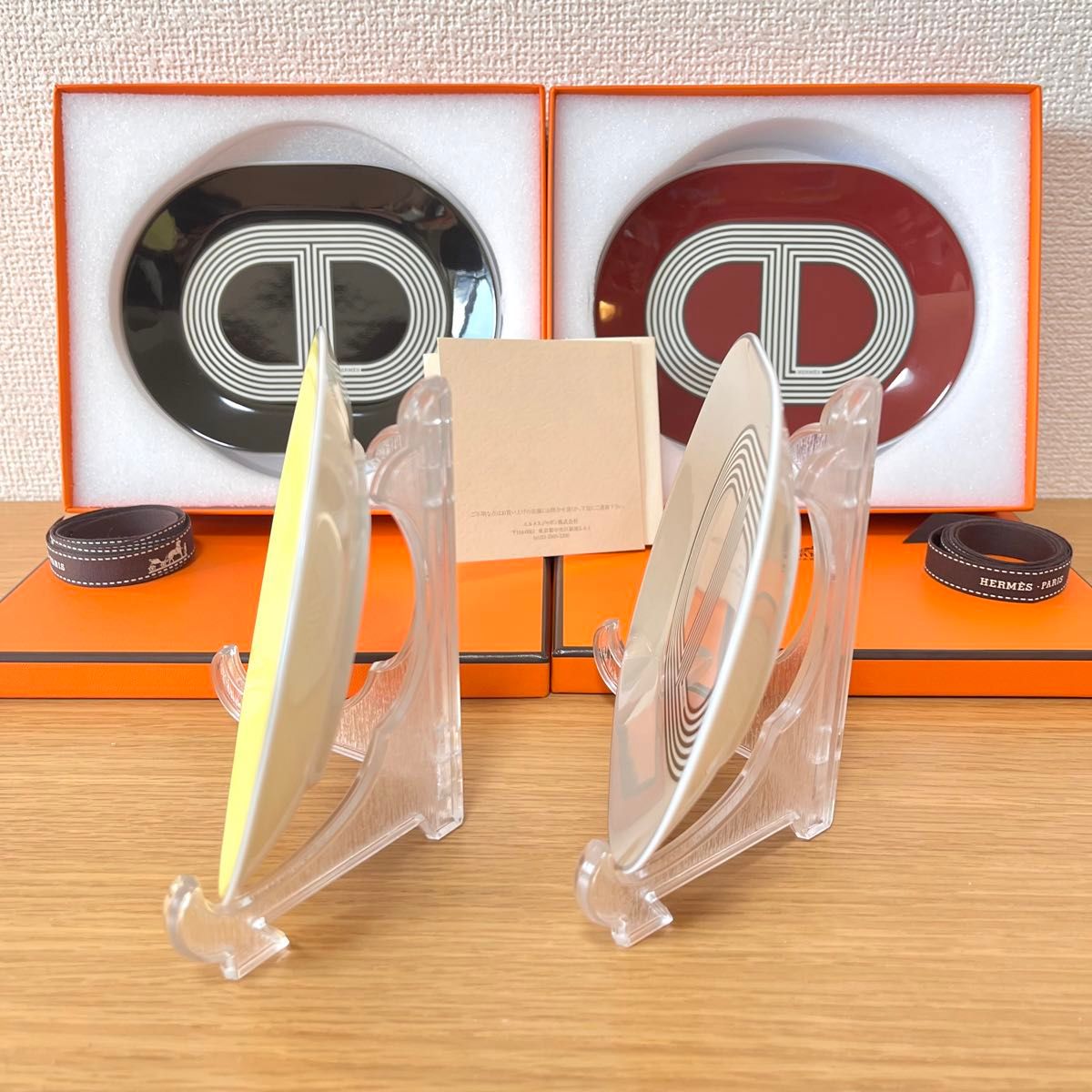 廃盤 4色セット 新品】エルメスラリーオーバルプレートミニ15cm