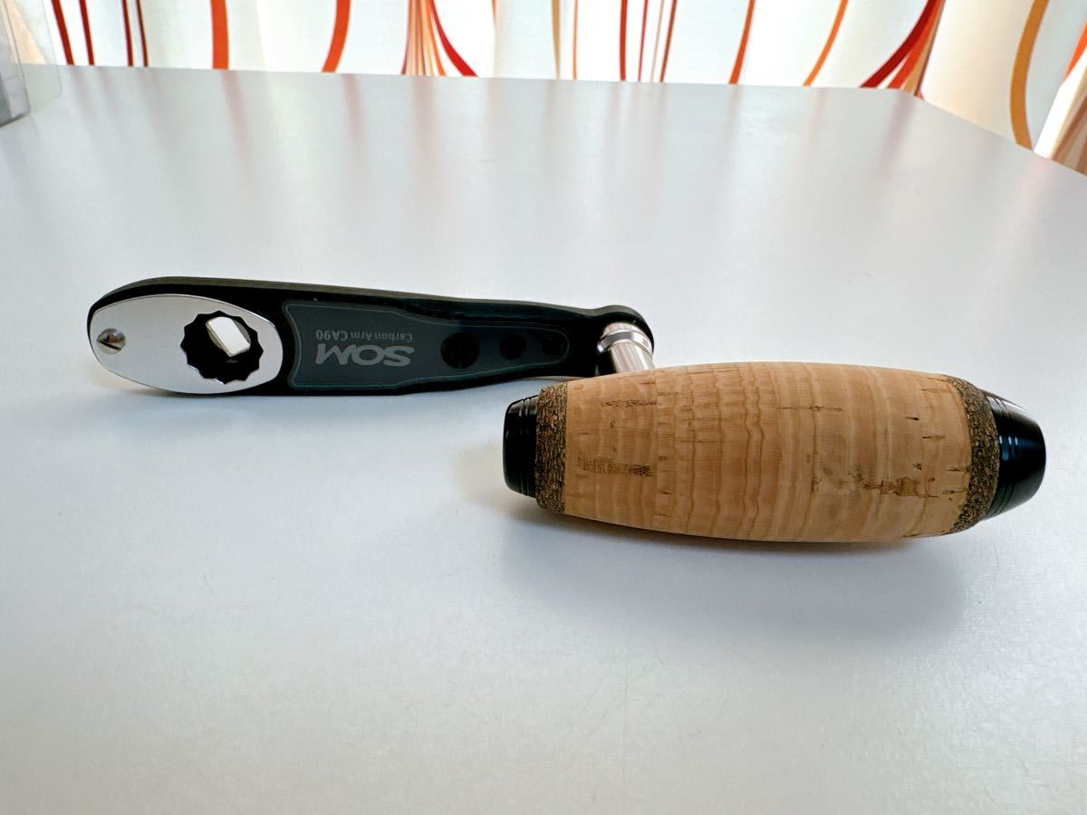 希少 美品 スタジオオーシャンマーク カーボンハンドル AE82/90Ca