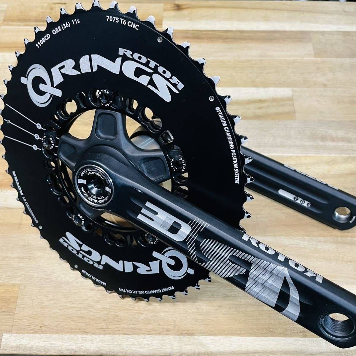 ROTOR 3D クランク 50/36T QRINGS 楕円チェーンリング-1820 インチ