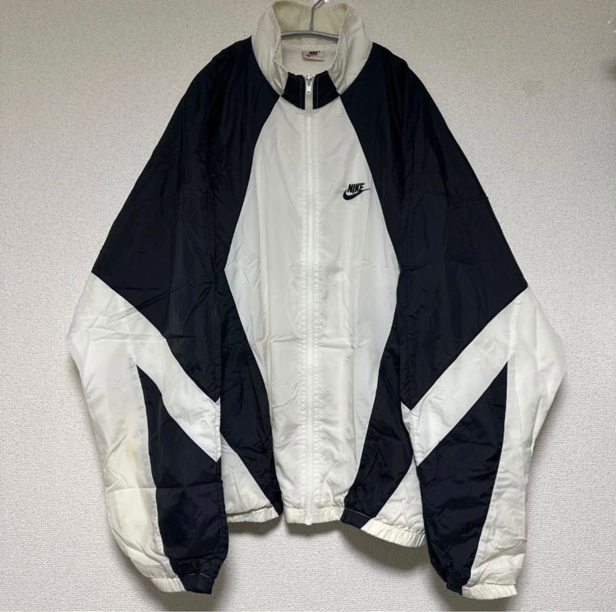 NIKE 90s 銀タグ 白タグ ナイロンジャケット ロゴ刺繍 ロゴ刻印