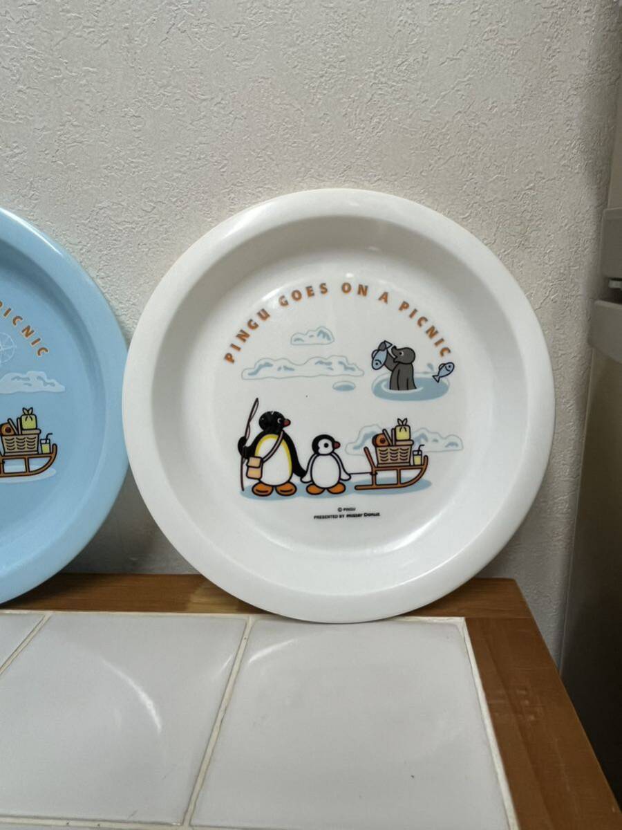 PINGU ピングー ポリ皿 2枚セット ミスド景品 ミスタードーナツ
