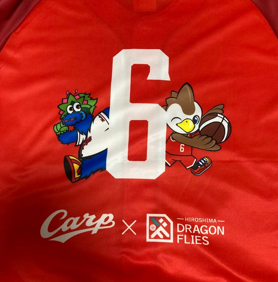 広島 ドラゴンフライズ カープ コラボ商品 ベースボールシャツ Lサイズ