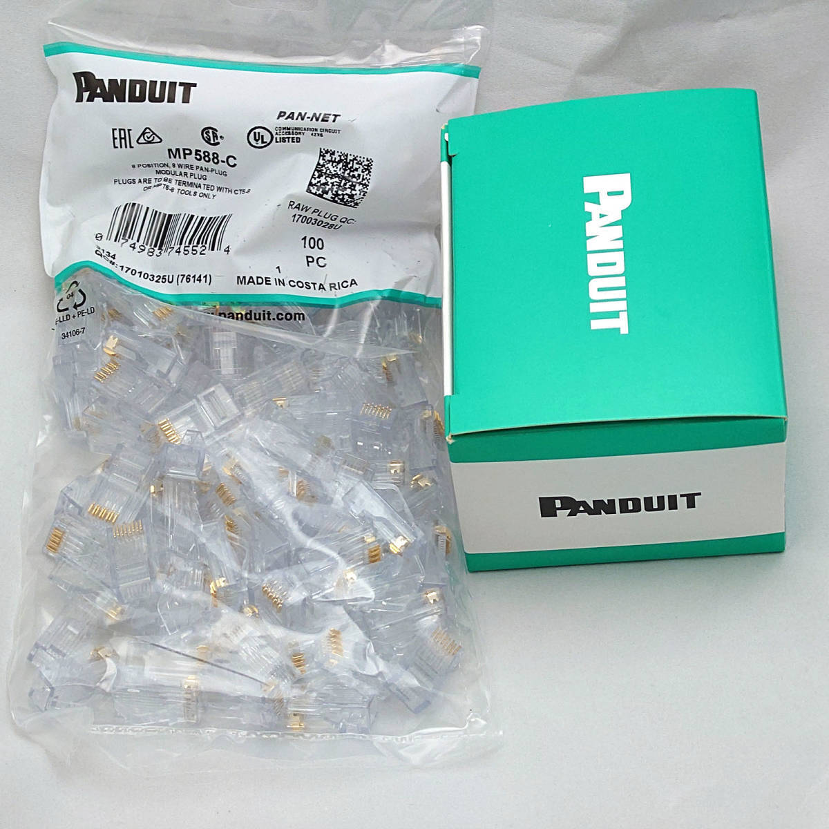 MP588-C RJ45コネクタ 100個入り 2箱 MP588-C RJ45コネクタ 100個入り