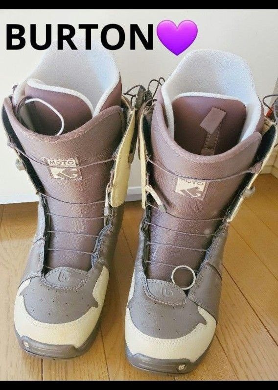 BURTON MOTO スノーボードブーツ ブラウン/ベージュ 26 5cm ユニ
