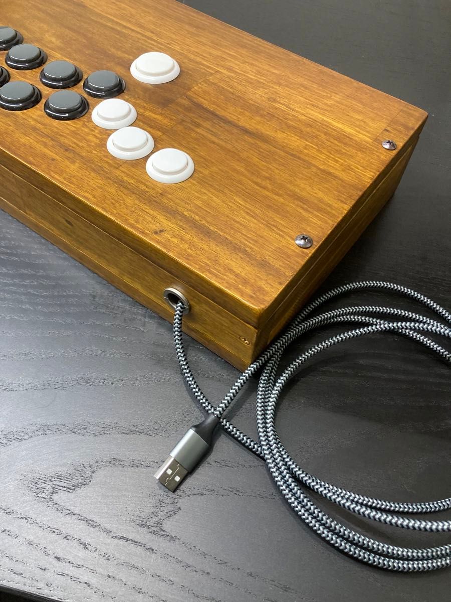 木製レバーレスアケコン 格ゲー ストリートファイター アケコン 送料