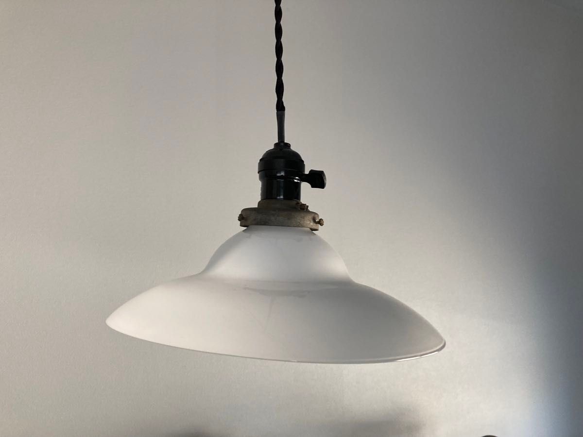 電笠 ランプシェード アンティーク レトロ 照明 ペンダント 電傘 昭和