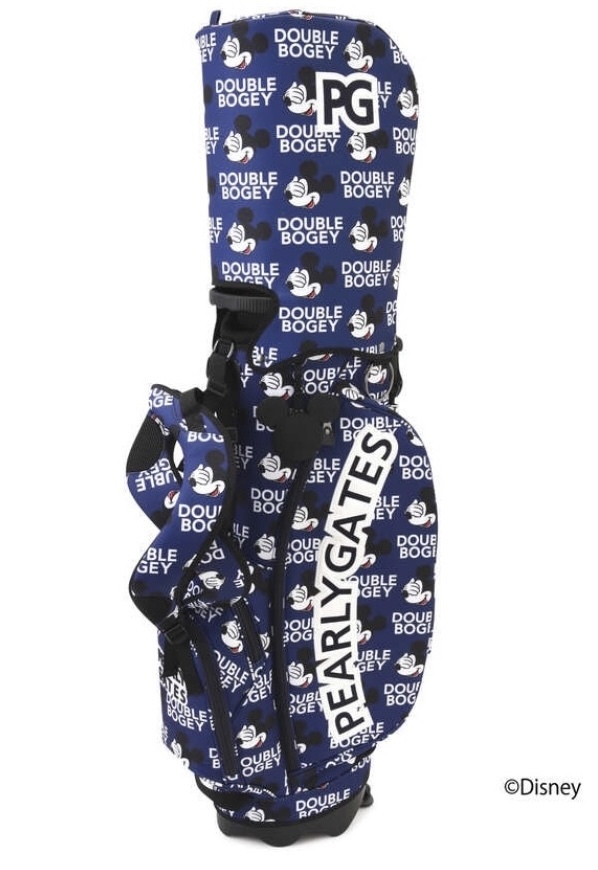 新品 パーリーゲイツ 総柄 スタンド式 キャディバッコグ 〈ミッキー