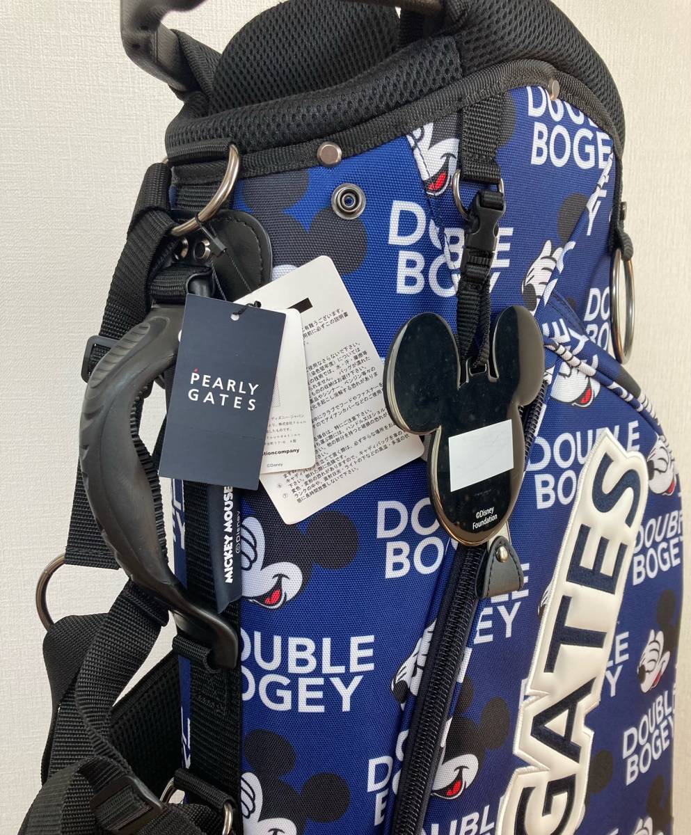 新品 パーリーゲイツ 総柄 スタンド式 キャディバッコグ 〈ミッキー