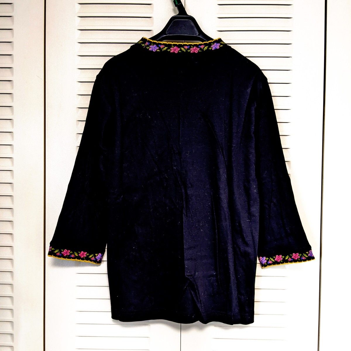 希少 レア フェイラー FEILER カットソー Tシャツ 花柄 春服 黒 綿