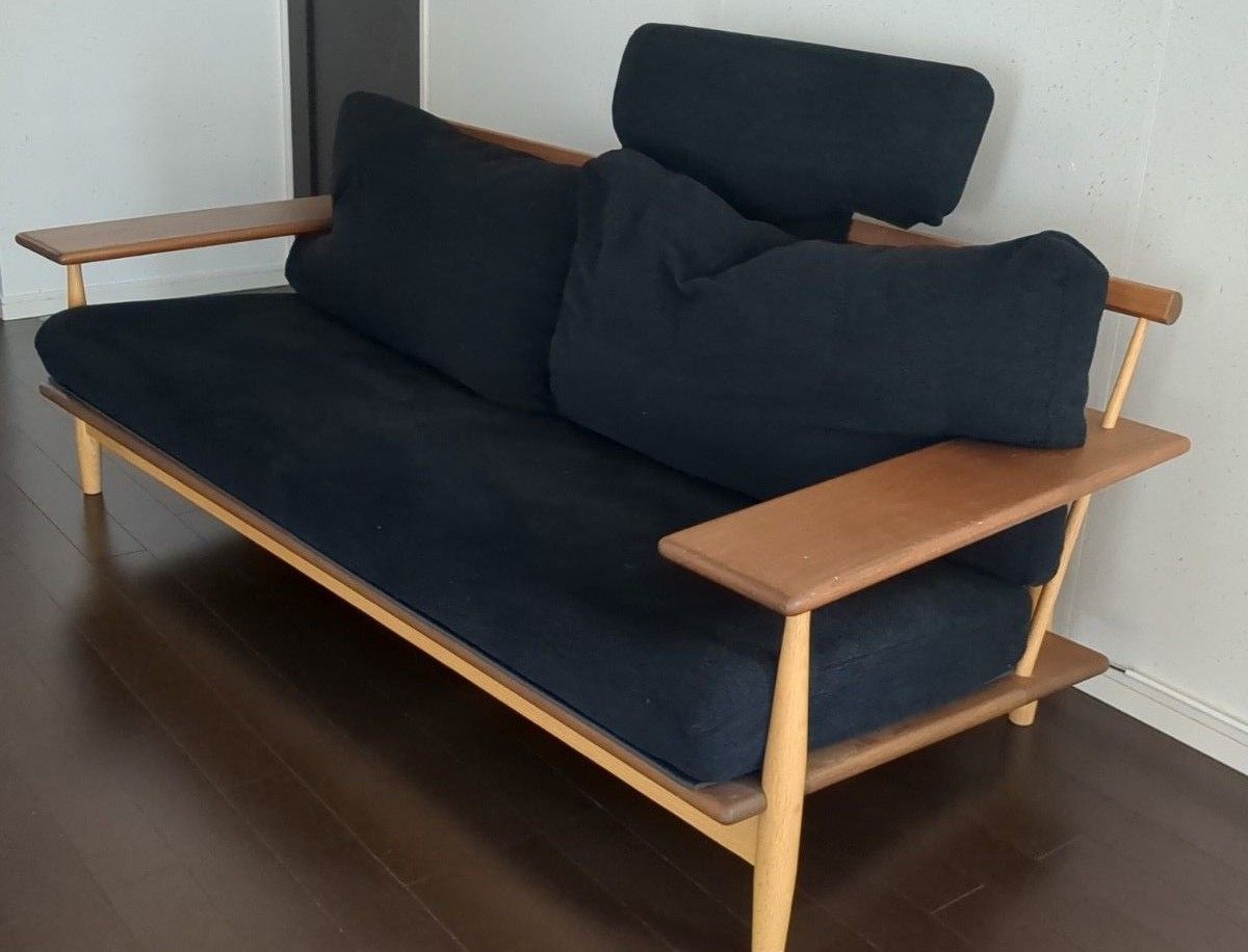 柏木工 CIVIL ソファ 三人掛け ヘッドクッション付き スリーシーター