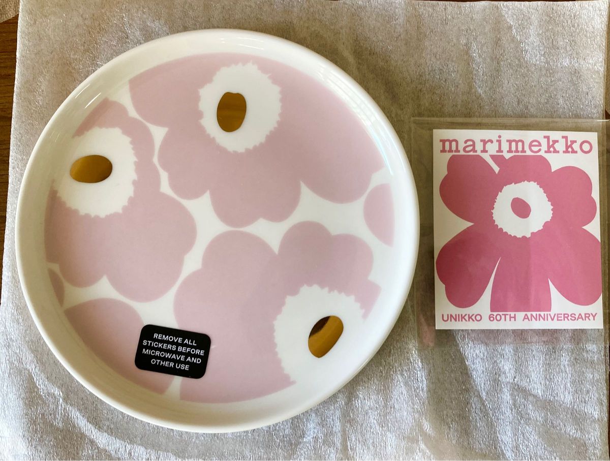 新品 マリメッコ ウニッコ ピンク ゴールド プレート 楽天限定 特典