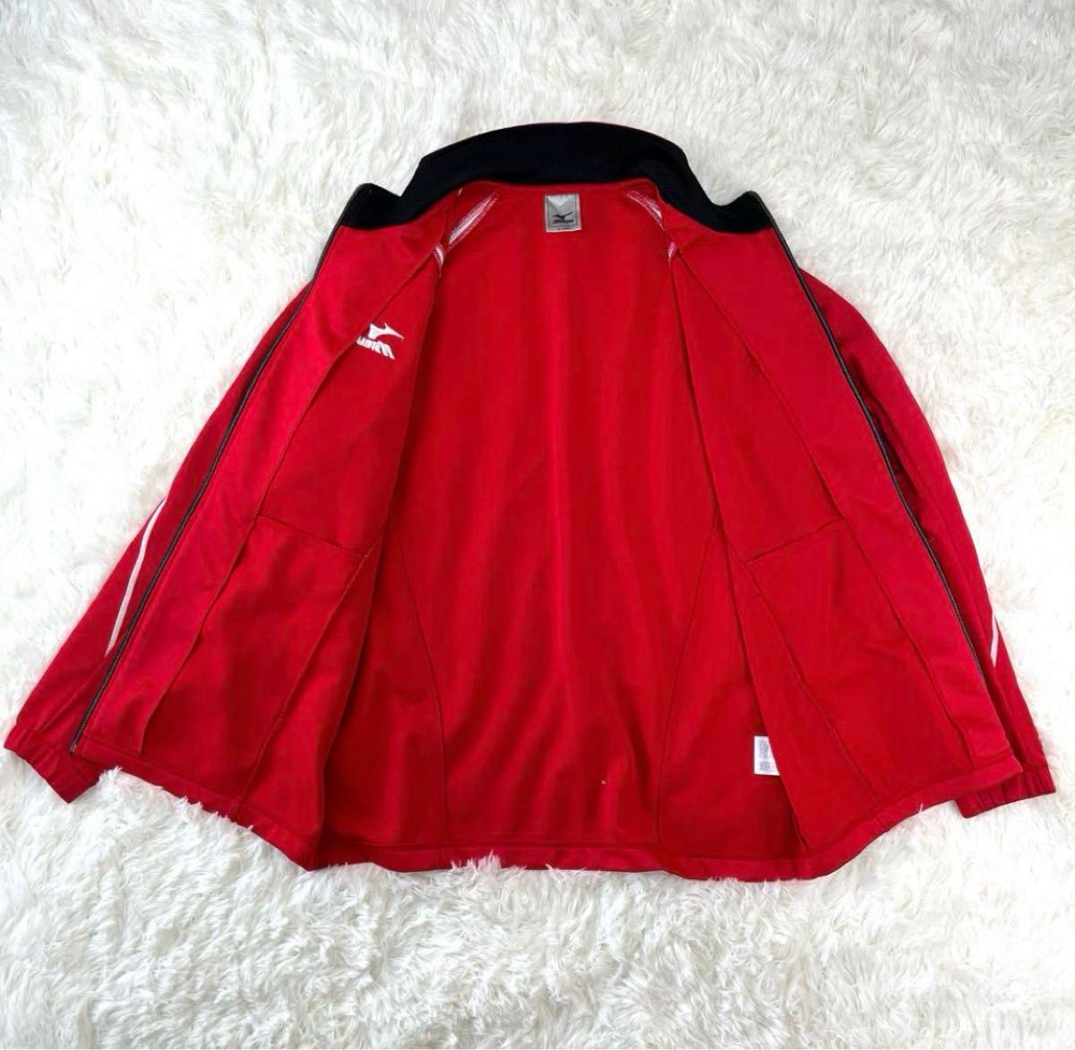 極美品】MIZUNO ジャージ セットアップ L レッド トレーニングウェア