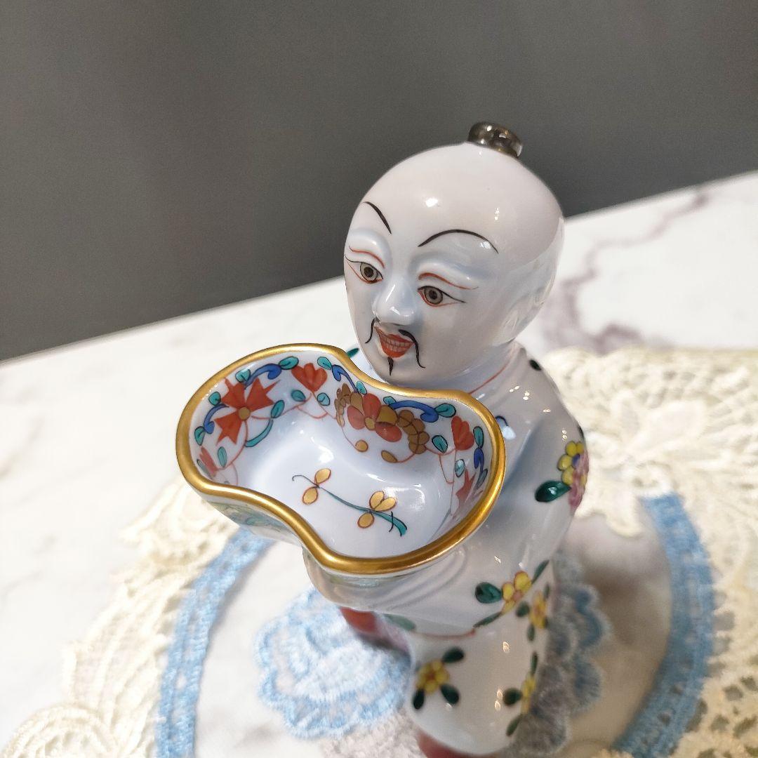 ヘレンド Herend マンダリン (M) シノワズリ 人形 お給仕 塩入れ