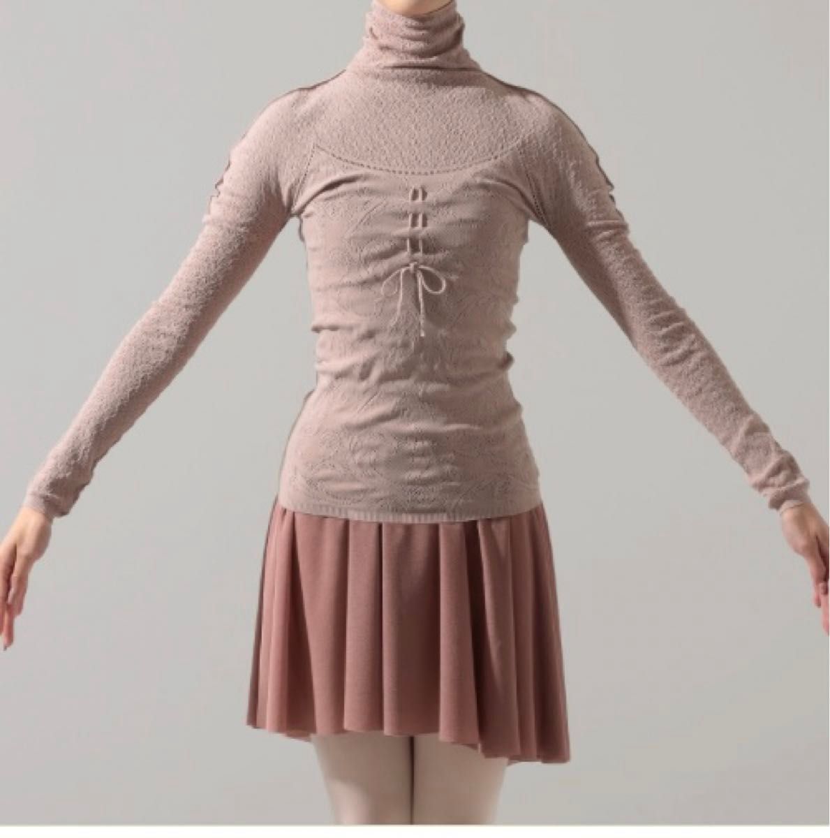 チャコット ノーソーイングニット 白鳥の湖 スワン グレイッシュピンク