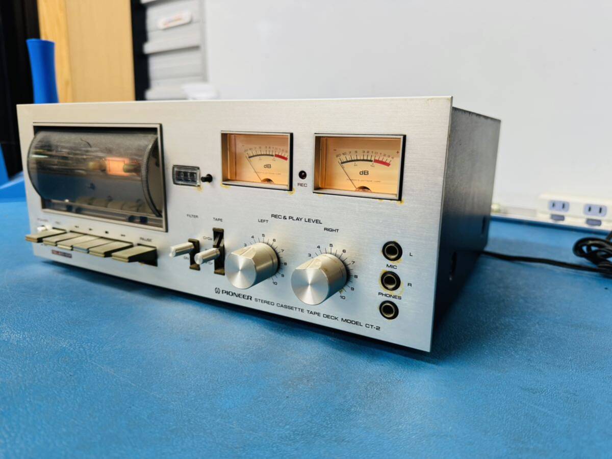 希少品 昭和レトロ pioneerパイオニア ステレオカセットデッキ CT-2