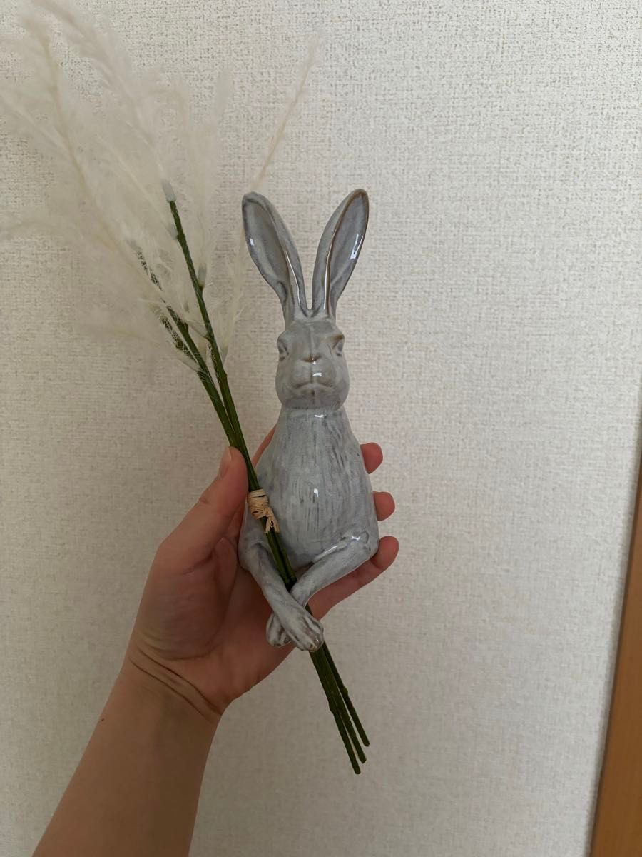 YARNNAKARN(ヤナカーン) ラビットウォールデコ/ホワイト うさぎの壁