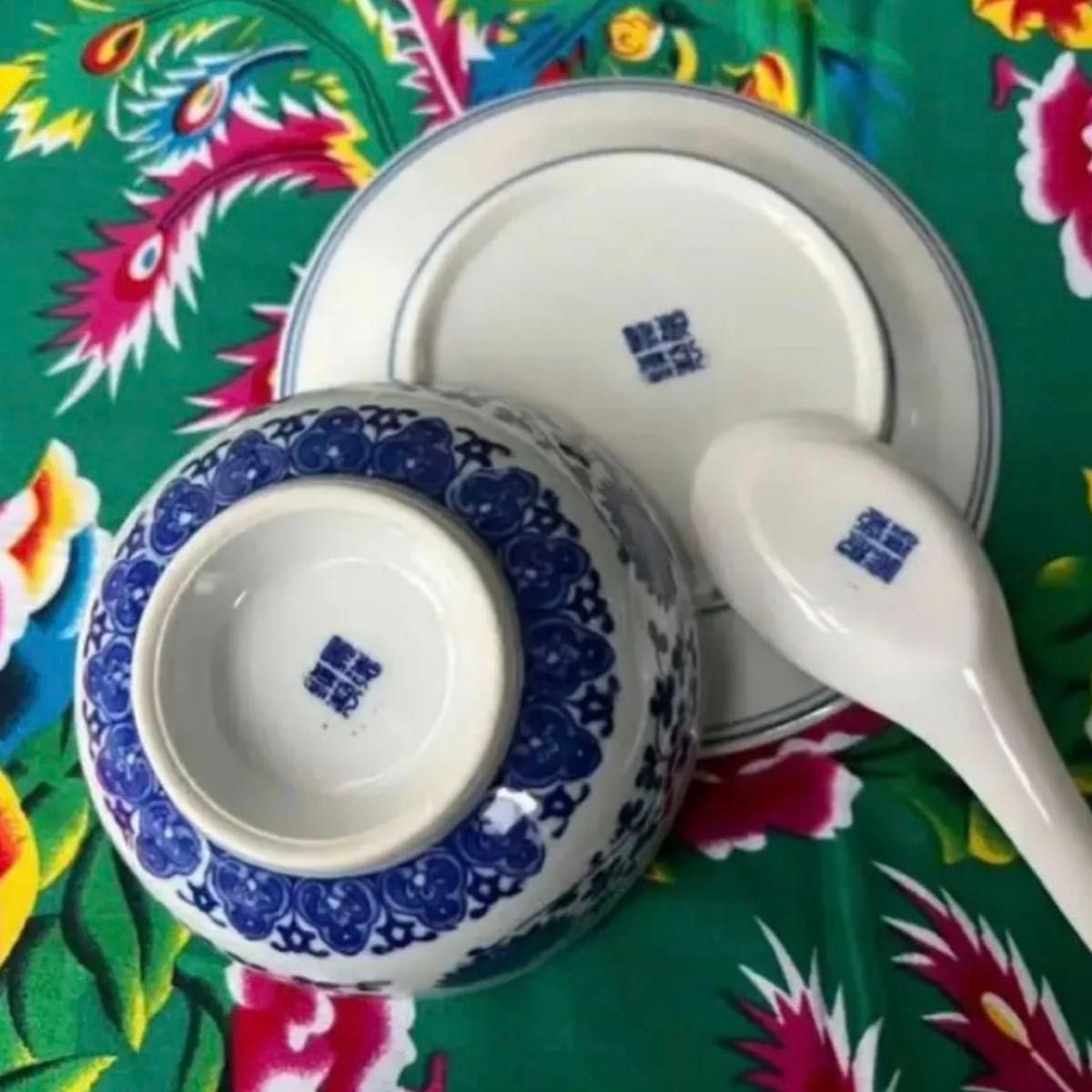 A【中国景徳鎮】お椀&お皿&レンゲ ペア｜Yahoo!フリマ（旧PayPayフリマ）
