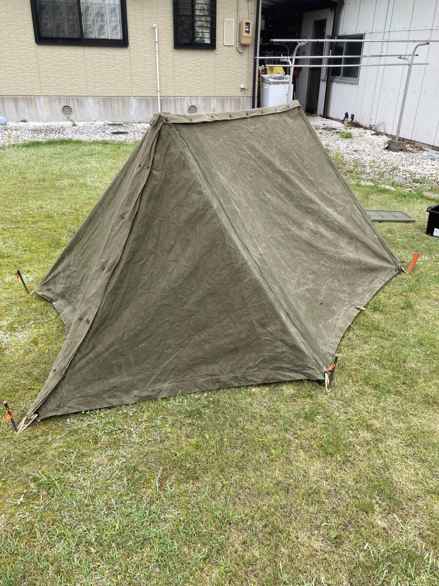 Yahoo!オークション - 1円売り切り USパップテント 軍幕 本物 3枚張り