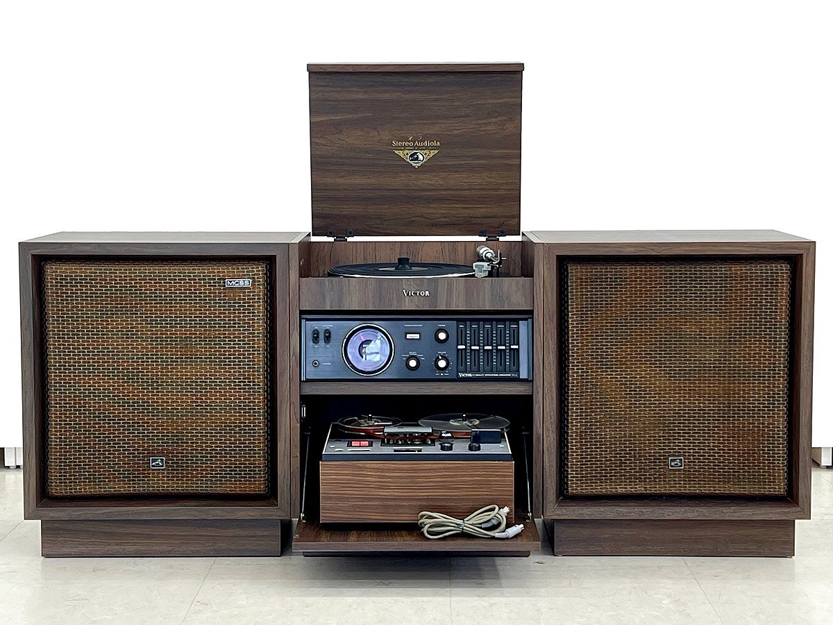 Yahoo!オークション - VICTOR ビクター 家具調ステレオ SSL-48MS 昭和