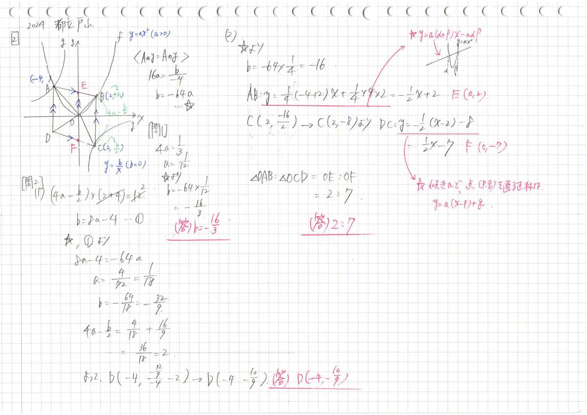 塾講師のオリジナル数学解説 都立 自校作成10校(全問解説動画付 ) 2024