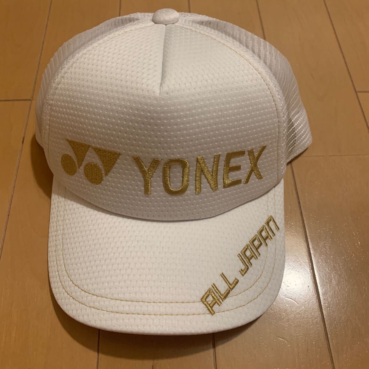 新品】送料無料ALLJAPAN限定 白金ホワイトゴールド帽子ユニメッシュ