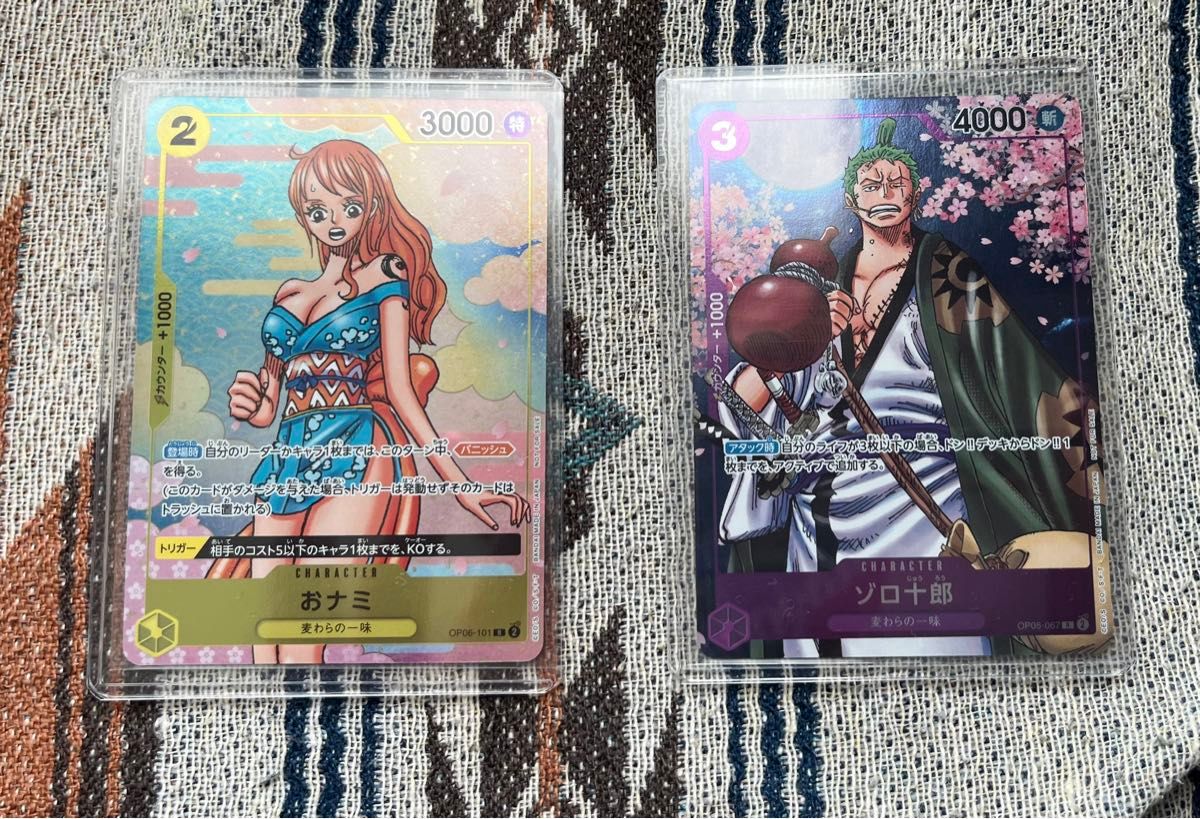 ワンピースカード おナミ ゾロ十郎 プロモ 各1枚 2周年 コンプリート