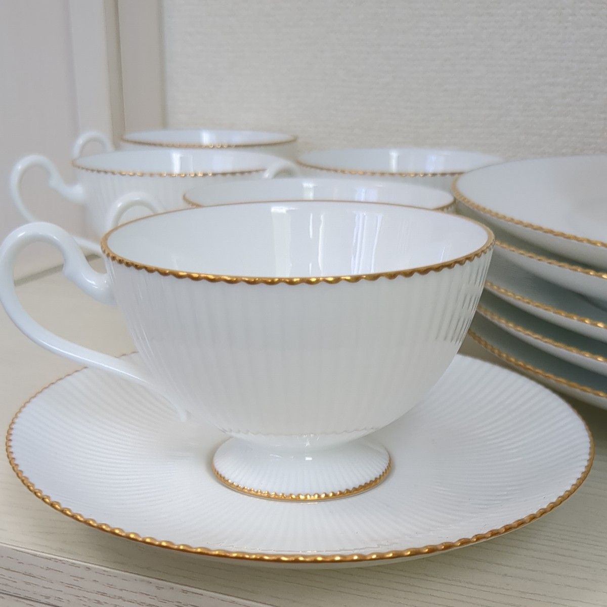 ノリタケ ダイヤモンドコレクション カップ&ソーサー＋ケーキ皿 5