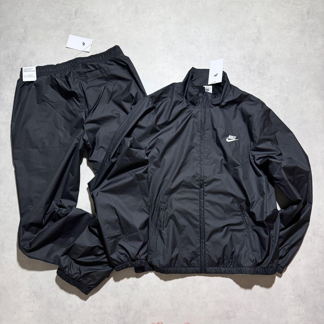 新品 Lsize ナイキ 上下セットアップ ナイロン ジャケット パンツ 黒