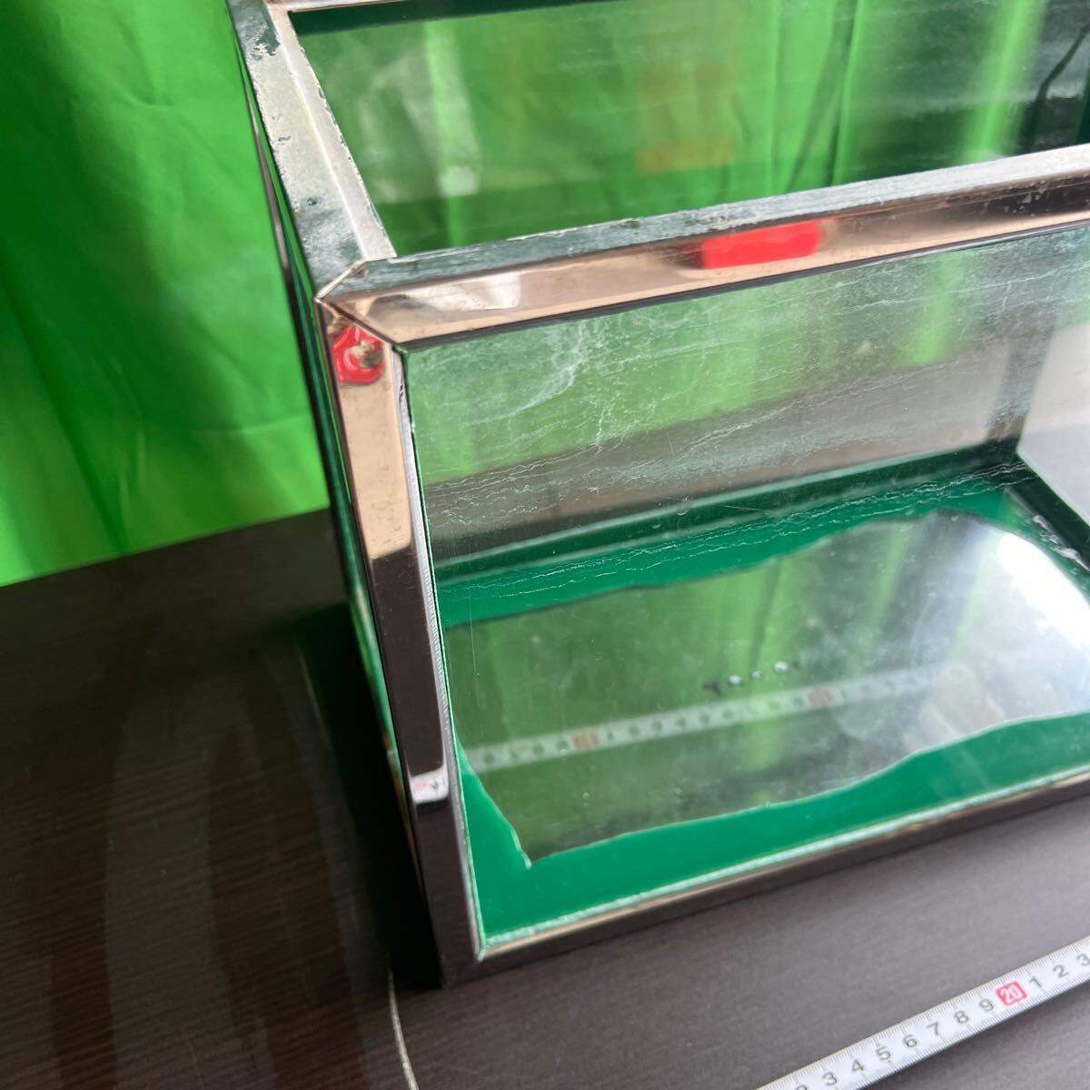 希少 昭和レトロ ステンレス枠 ガラス水槽 35cm レギュラーサイズ (幅